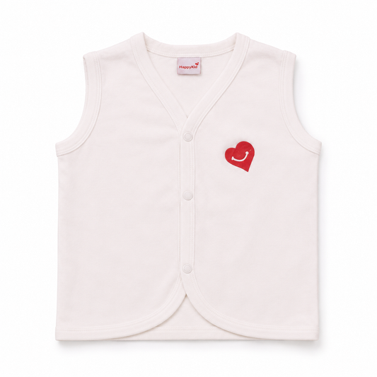HappyKid Full White Cotton Baby Jabala – 3 Pack (0–6 Months)