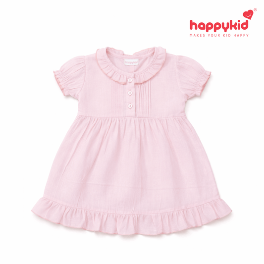 Baby Girls Voile Cotton Dress Set (3–18 Months) 3 Piece