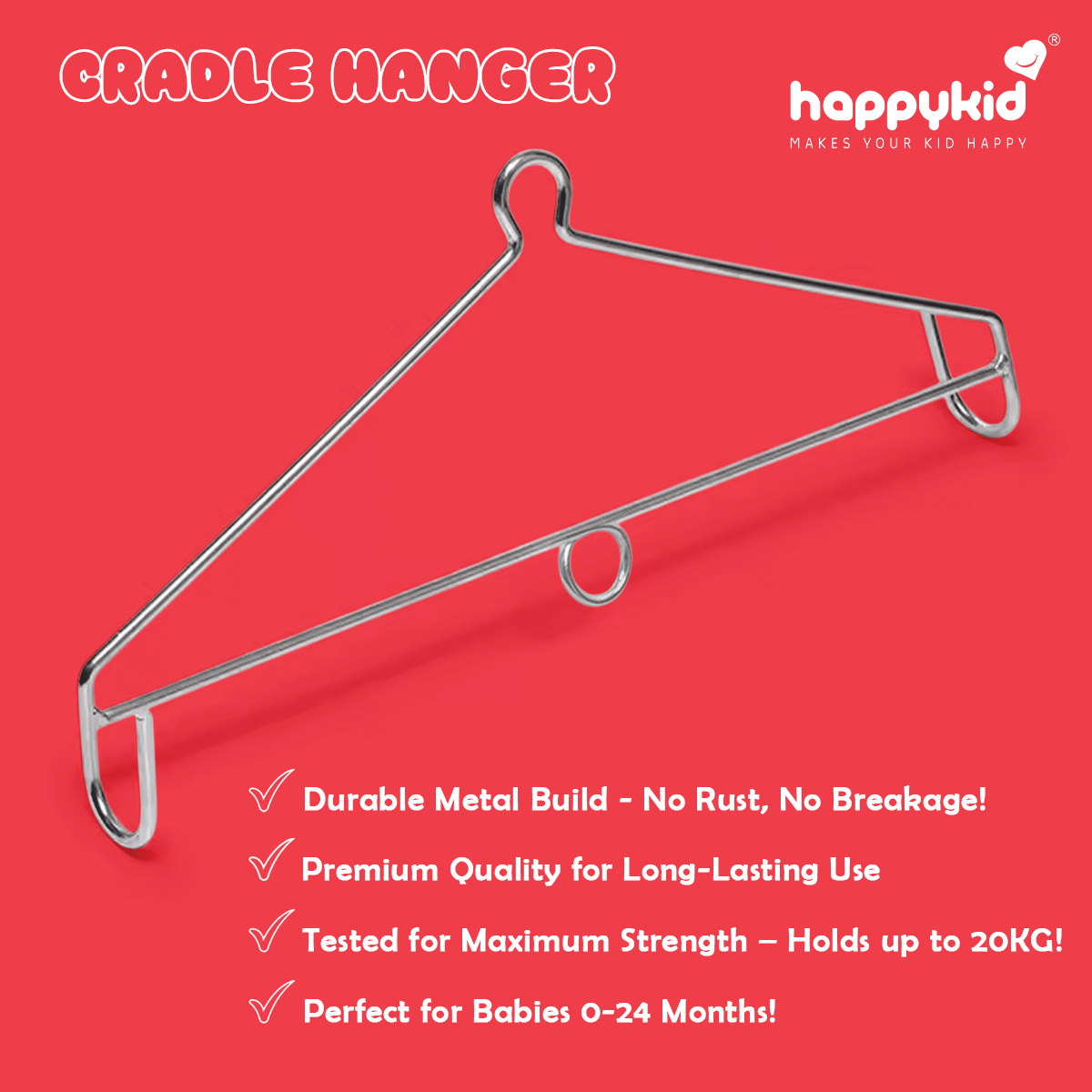 HappyKid Premium Baby Cradle Combo with Adjustable Window Hanger & Bed Cradle – 6 in 1 | Combo 7