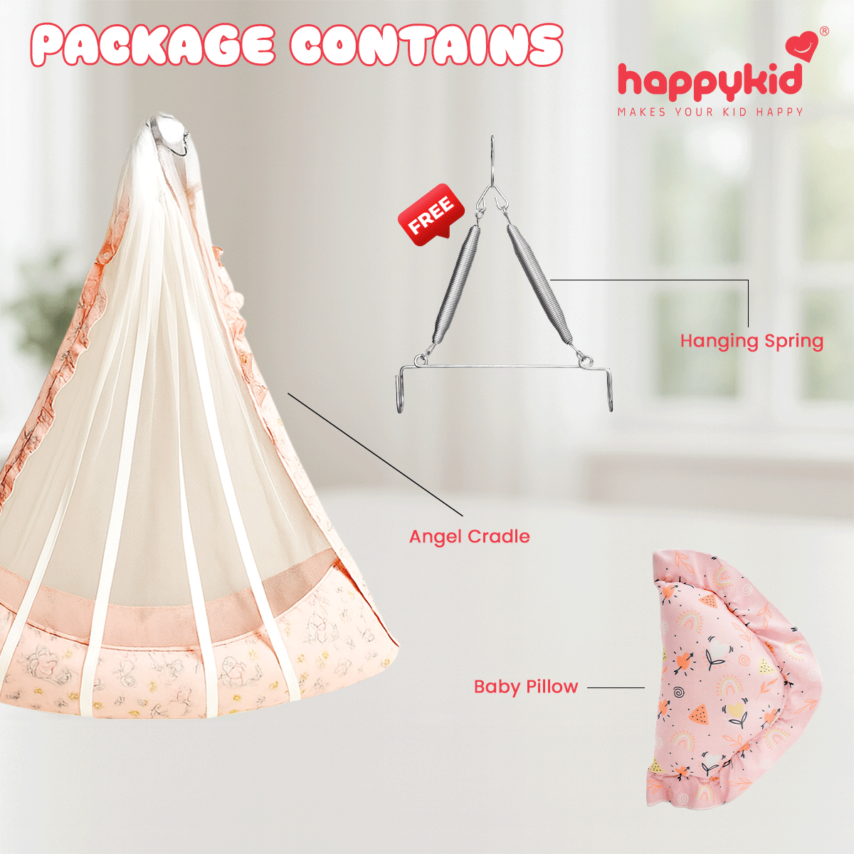 Strong steel window hanger for baby cradle safe support