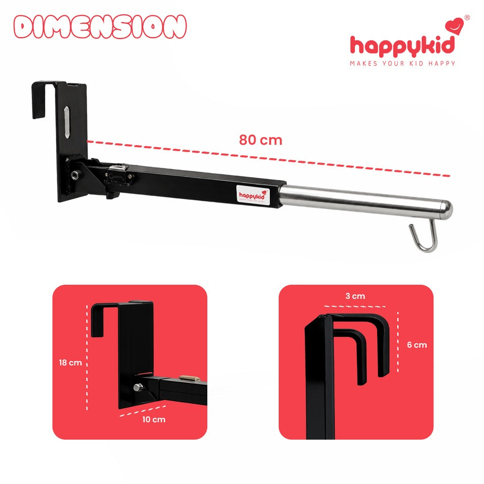 HappyKid Baby Cradle Combo with Adjustable Window Hanger & Spring – 5 in 1 | Combo 4
