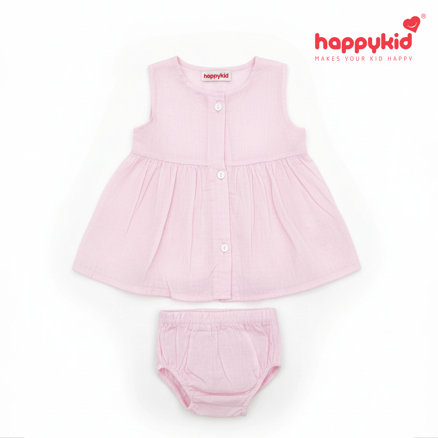 Baby Girls Voile Cotton Dress Set (0–3 Months)