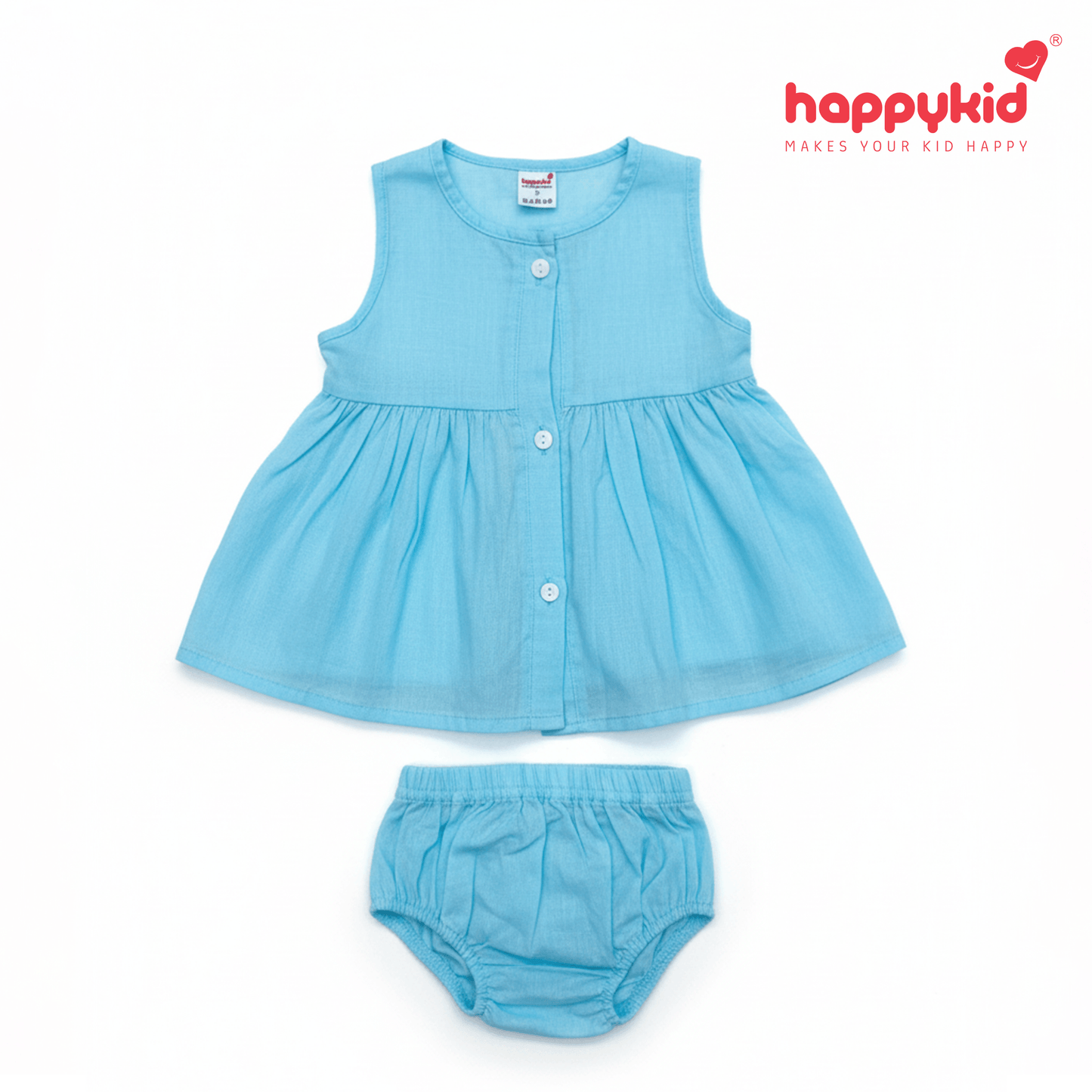 Baby Girls Voile Cotton Dress Set (0–3 Months)
