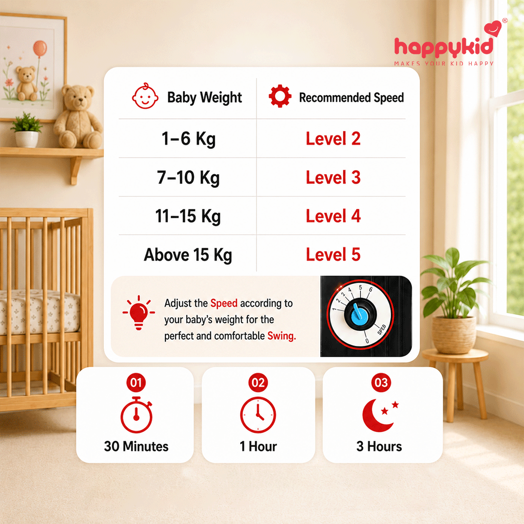 HappyKid Automatic Baby Cradle Swing Machine