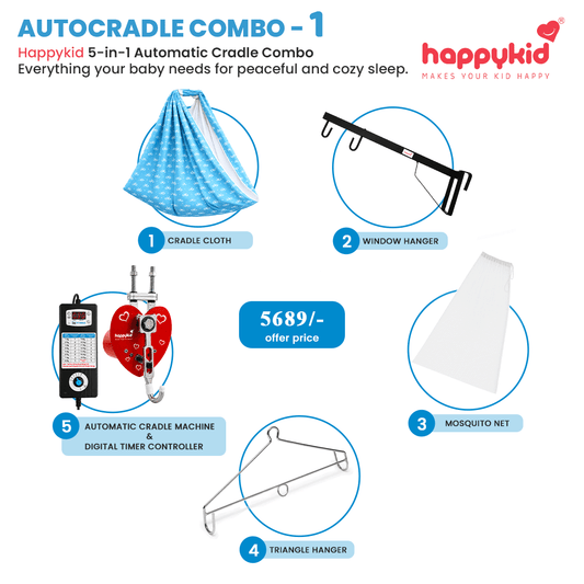HappyKid 5-in-1 Automatic Baby Cradle Combo 1