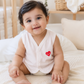 HappyKid Full White Cotton Baby Jabala – 3 Pack (0–6 Months)