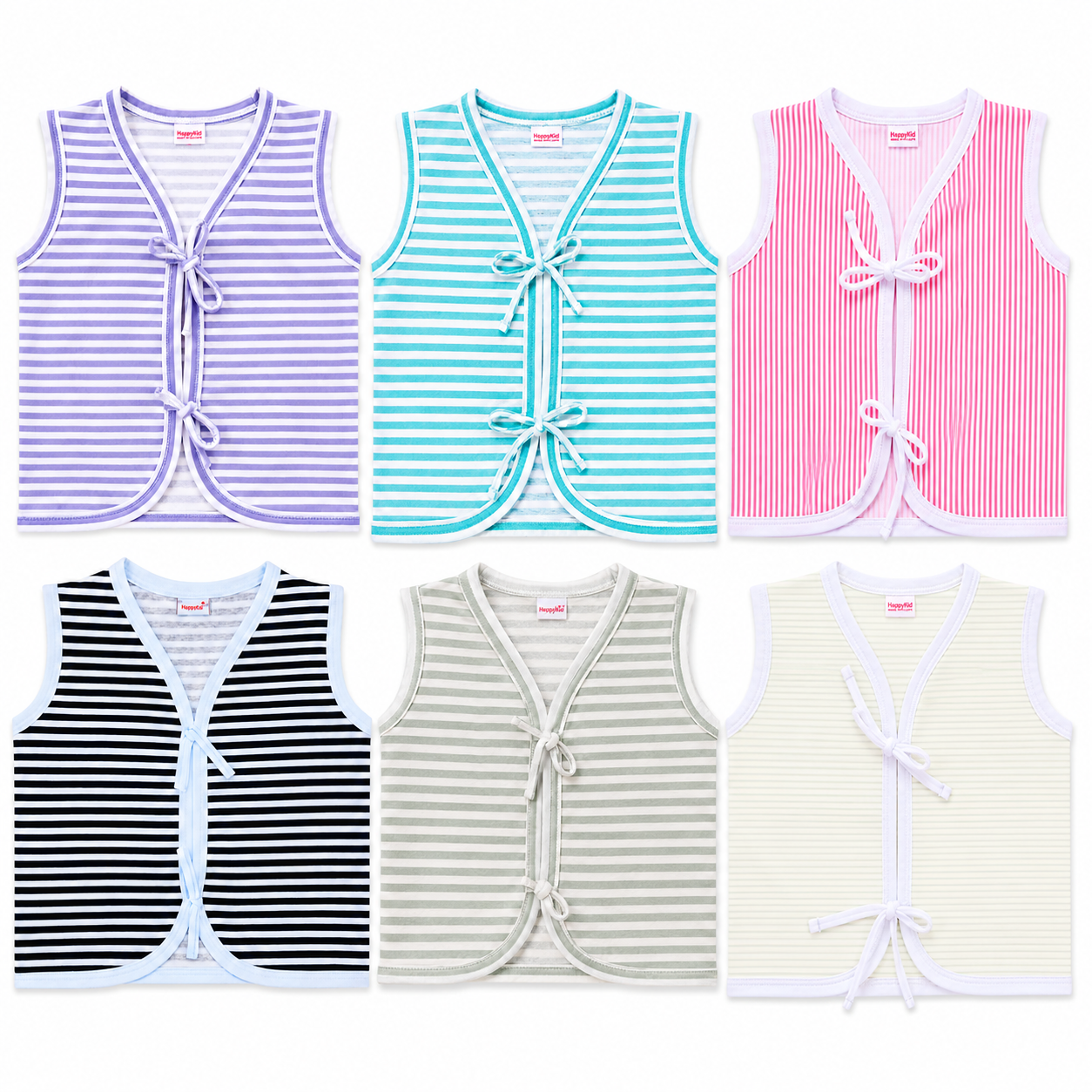 HappyKid Cotton Knot Jhablas 6 Pack | 0–6 Months