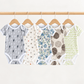 HappyKid Cotton Baby Bodysuit – Short Sleeve, 0–3 Months