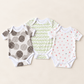 HappyKid Cotton Baby Bodysuit – Short Sleeve, 0–3 Months