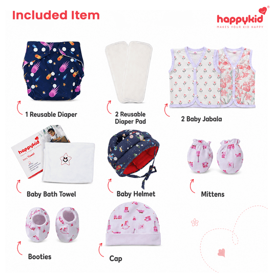 HappyKid Newborn Baby Essentials 10-Piece Combo Set
