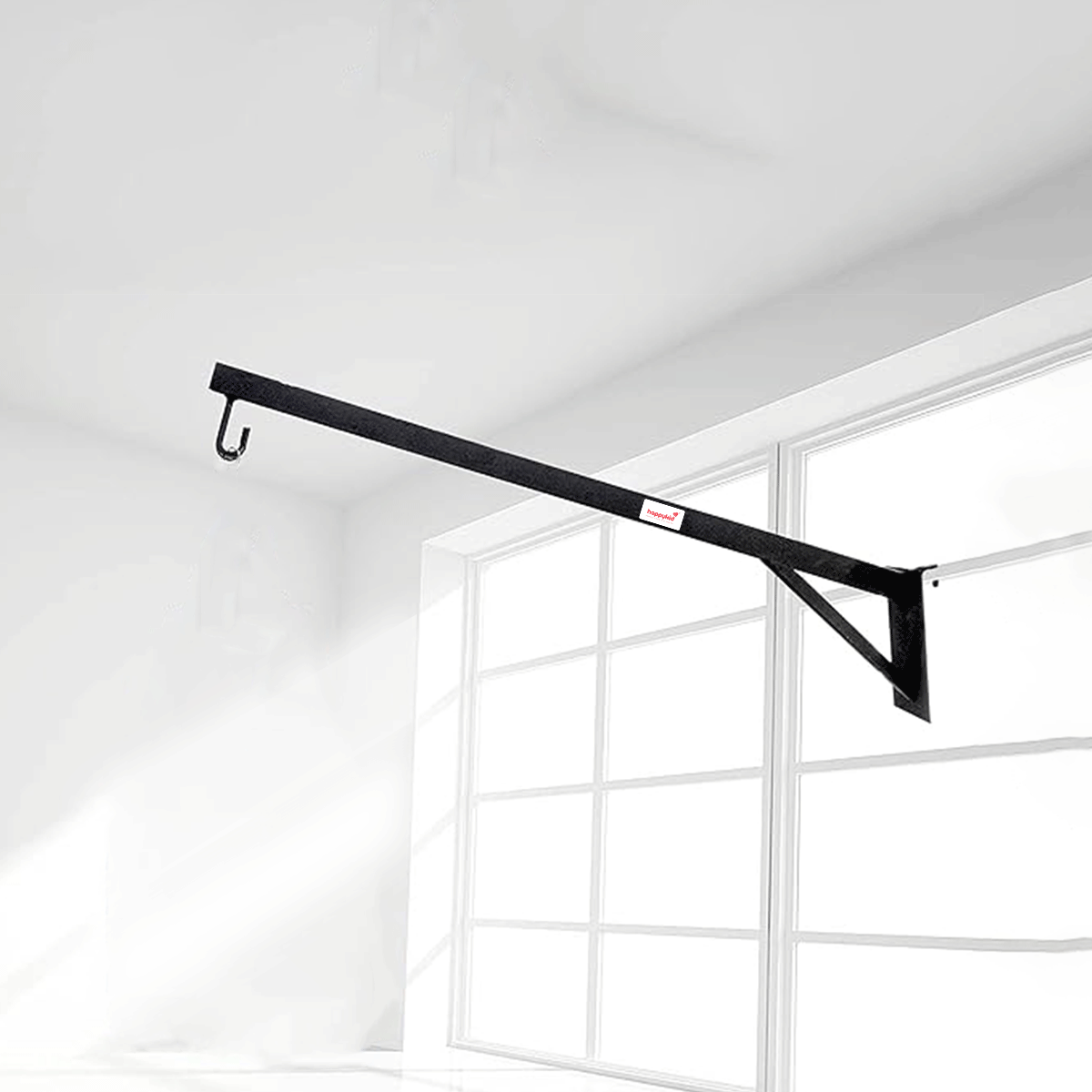 Happykid 100cm Window Baby Cradle Hanger Rod | Multipurpose Cot Metal Thottil/Jhula Stand | Weight Capacity Up to 20Kg | Wine Colour