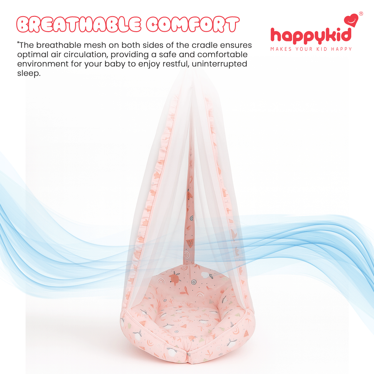 Baby Angel Cradle Combo with Window Hanger | Safe Hanging Cradle Set for Newborn – HappyKid