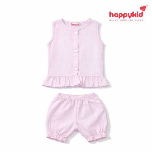 Baby Girls Voile Cotton Dress Set (0–3 Months)
