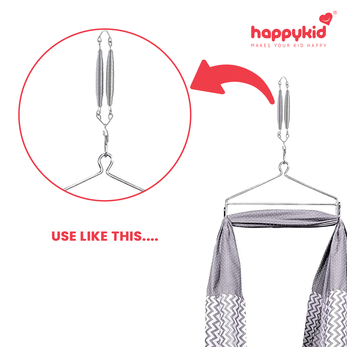 HappyKid Double Spring for Baby Cradle – 38 cm